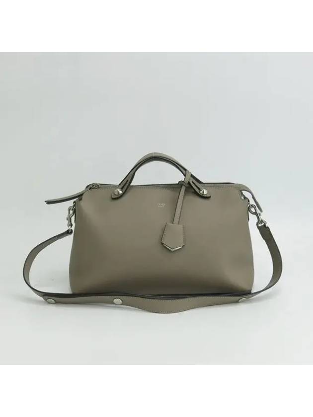 Fendi 8BL125 Gray Color Leather By The Way Large Tote Bag Shoulder Strap 2WAY