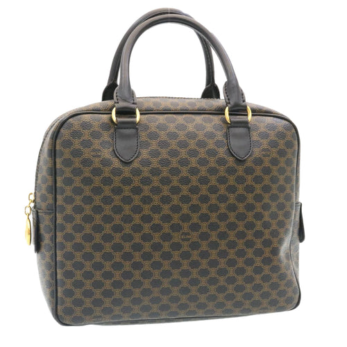 CELINE Macadam Canvas Hand Bag Black  27154