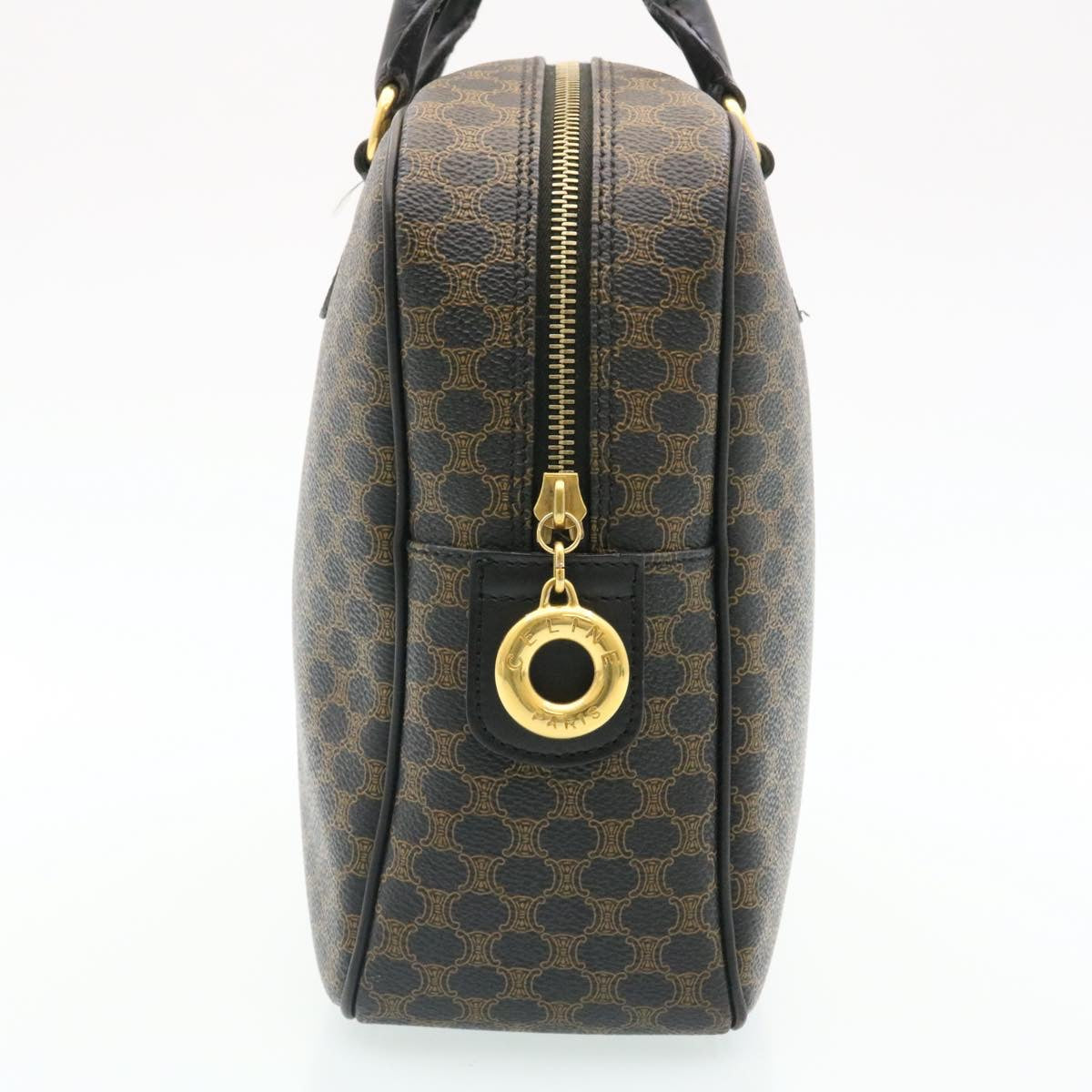 CELINE Macadam Canvas Hand Bag Black  27154