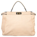 Fendi  Leather Beads Lining Large Peekaboo Top Handle Bag