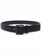 Bottega Veneta Intrecciato Leather Belt Black