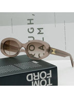 CELINE Eyewear Triomphe Logo Temple Sunglasses Brown