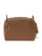 Bottega Veneta Small Intrecciato Shoulder Bag Brown