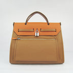 Hermes Herbag 60667 2way Cow Leather Coffee