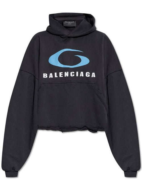 Balenciaga Balenciaga Sweatshirt With Vintage Effect, Women's, Black