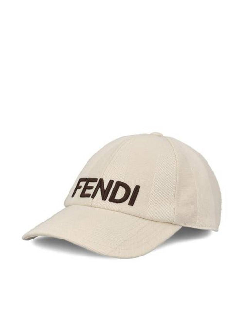 Fendi Pequin Canvas Ball Cap Beige