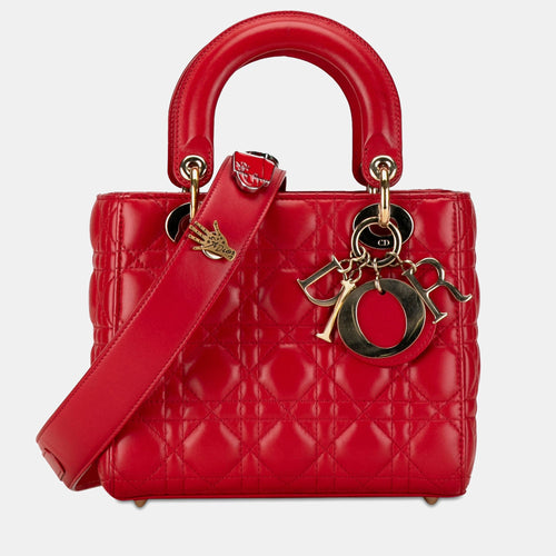 Dior Small Lambskin Cannage Lucky Badges My Lady Bag