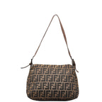 Fendi Zucca Mamma Shoulder Bag 2348 Brown Canvas Leather  Fendi