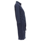Christian Dior cotton beaded crest badge button down dress