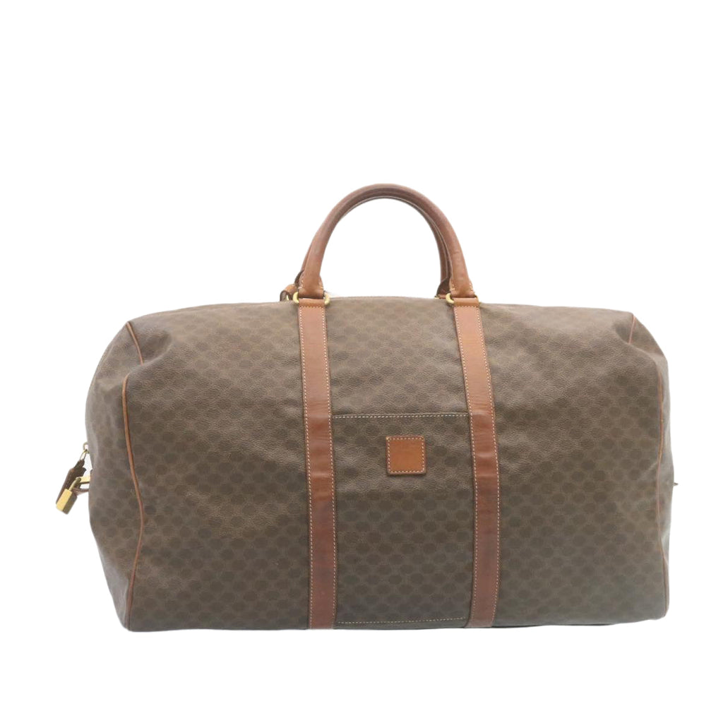 CELINE Macadam Canvas Boston Bag Brown  28060