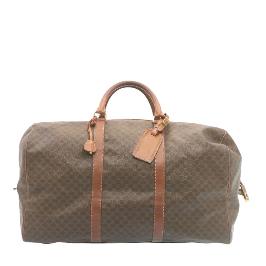 CELINE Macadam Canvas Boston Bag Brown  28060