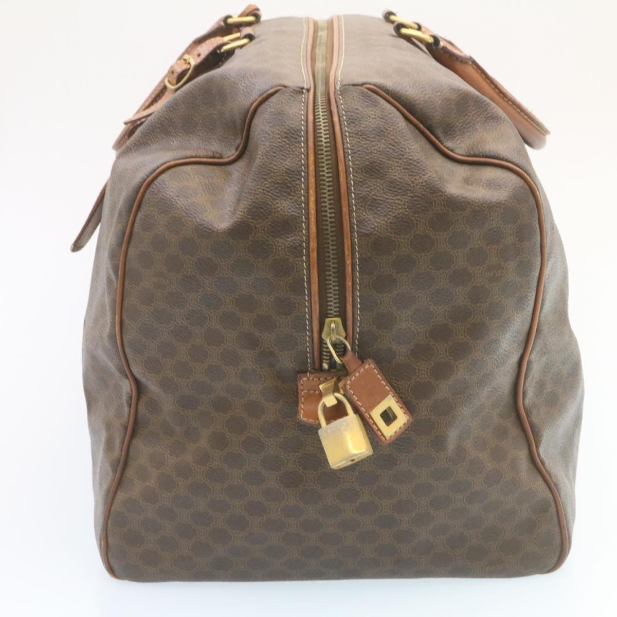 CELINE Macadam Canvas Boston Bag Brown  28060