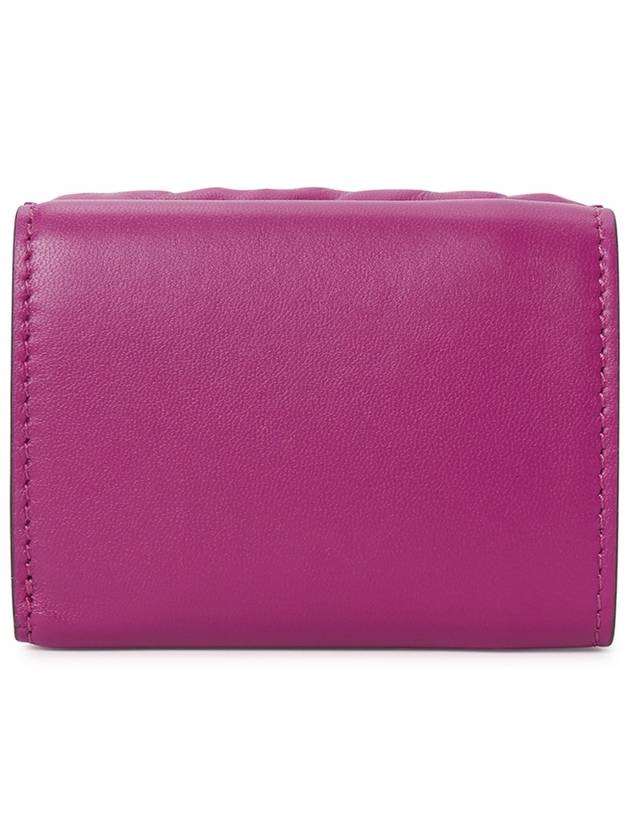 Fendi FF Baguette Flap Card Half Wallet Pink