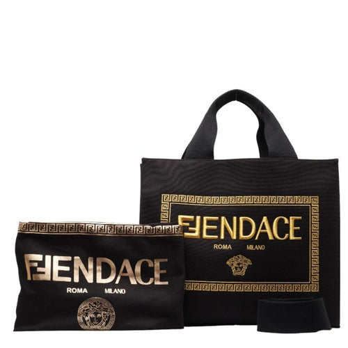 Fendi  yellow Canvas Shoulder Bag Tote Bag ()