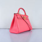 Hermes Kelly 32cm Togo Leather Handbag 6108 Lip Pink Golden