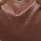 Chloe Dark Leather Large Paraty Shoulder Bag