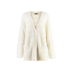 Balenciaga Wool Blend Jacquard Cardigan Women