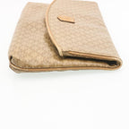 CELINE Macadam Canvas Clutch Bag PVC Leather Beige  28359