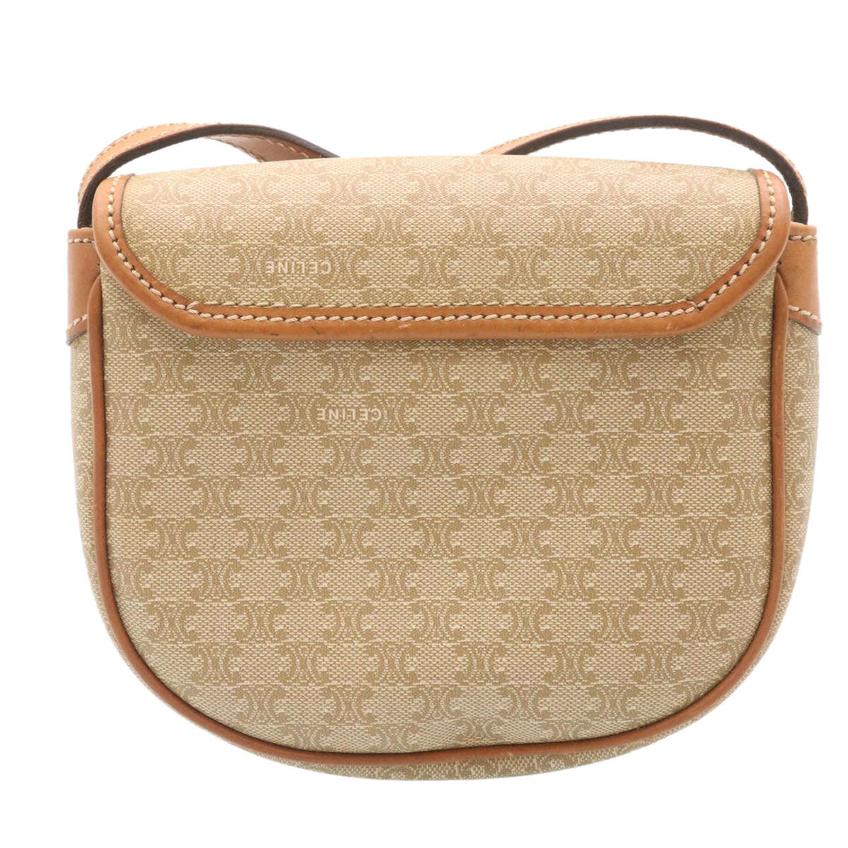 CELINE Macadam Canvas Shoulder Bag Brown  28459