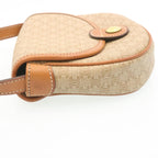 CELINE Macadam Canvas Shoulder Bag Brown  28459