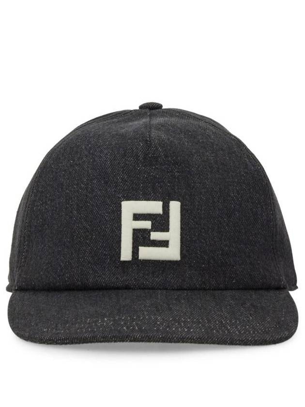 Fendi FF Logo Jeans Ball Cap Black