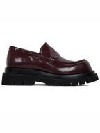 Bottega Veneta Lug Leather Loafers Jam