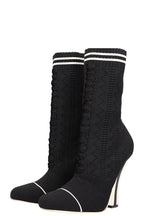 FENDI Heels Boots Stretch Fabric Black