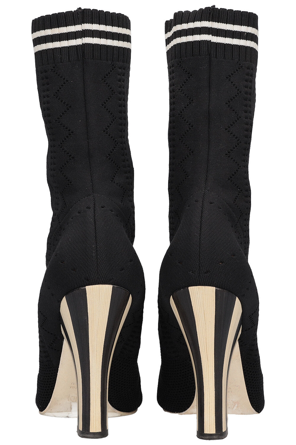 FENDI Heels Boots Stretch Fabric Black