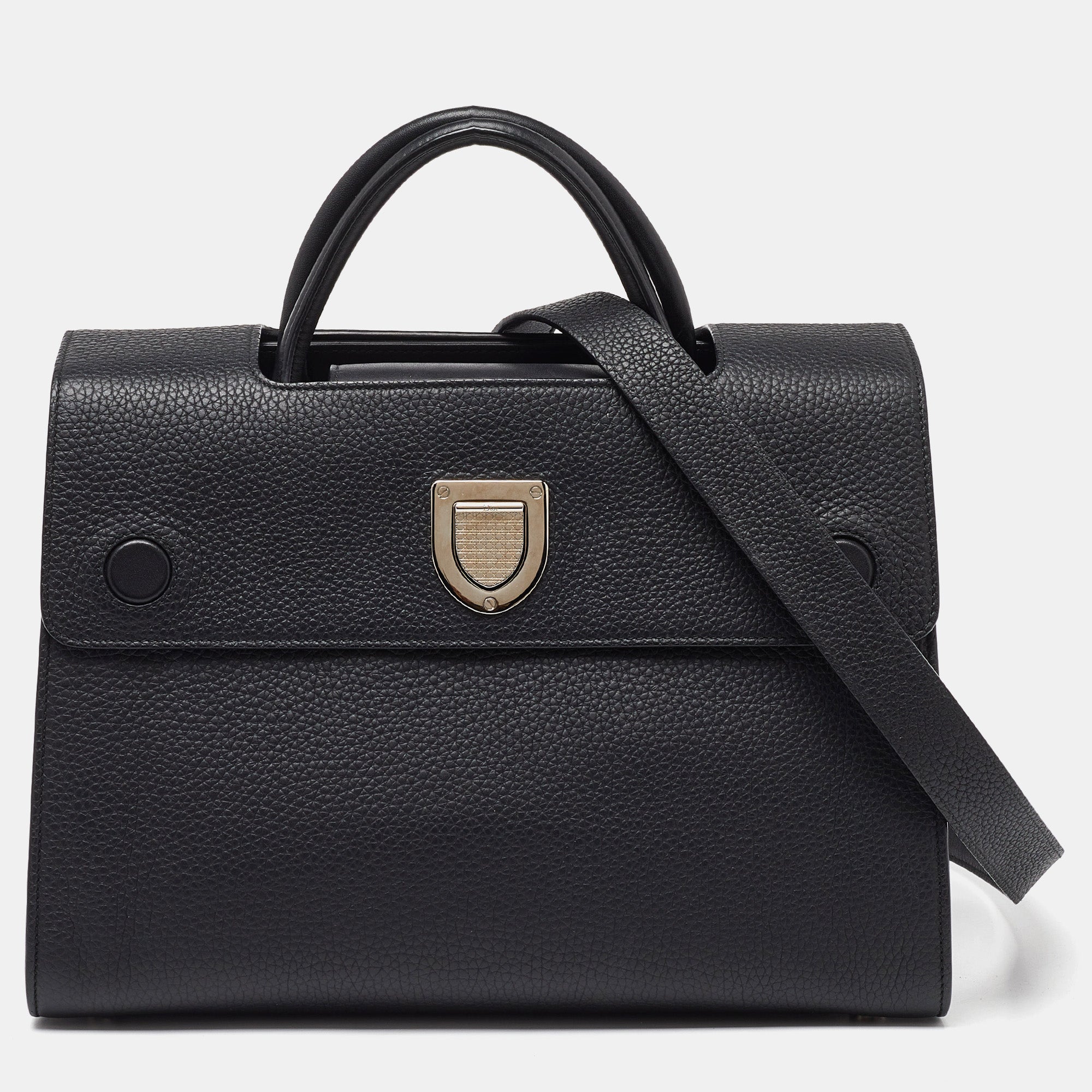 Dior Black Leather Medium Diorever Bag