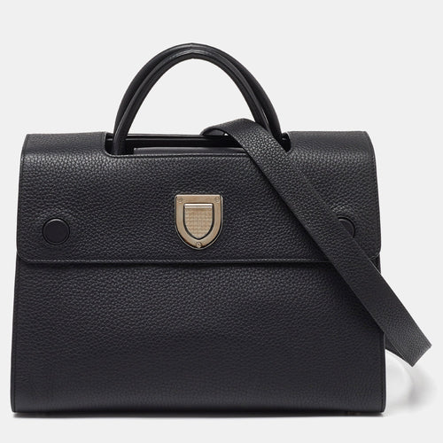 Dior Black Leather Medium Diorever Bag