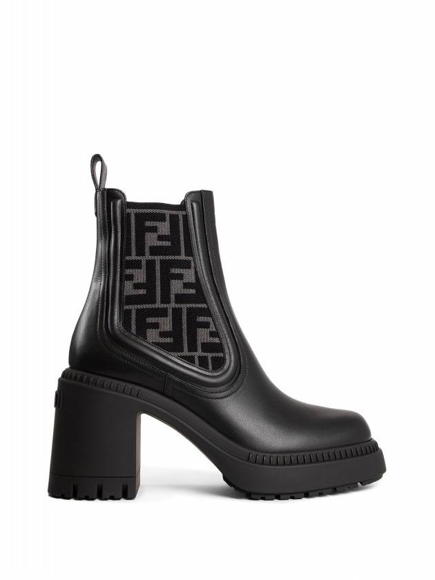 Fendi Domino Biker Middle Boots Black