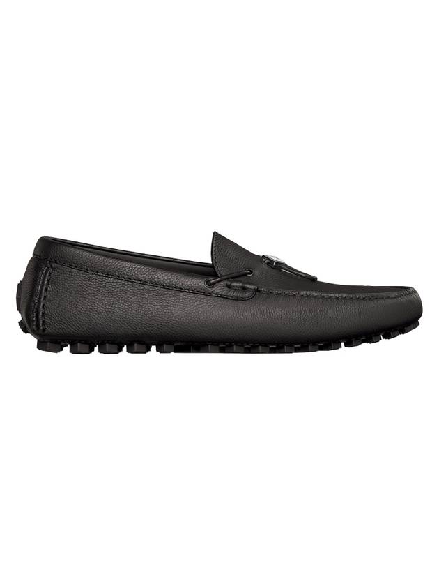 CD Diamond Grained Calfskin Loafers Black Dior