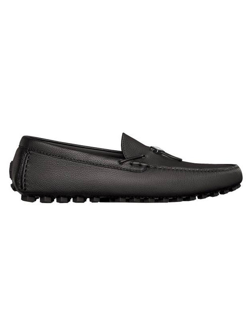 CD Diamond Grained Calfskin Loafers Black Dior