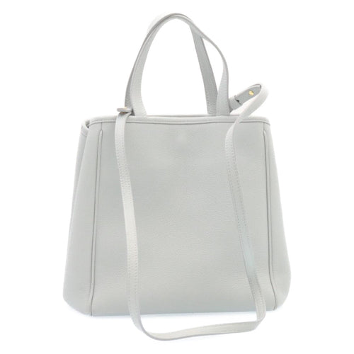 CELINE Small fold Cabas Hand Bag 2way Shoulder Bag Light Blue Auth 28800