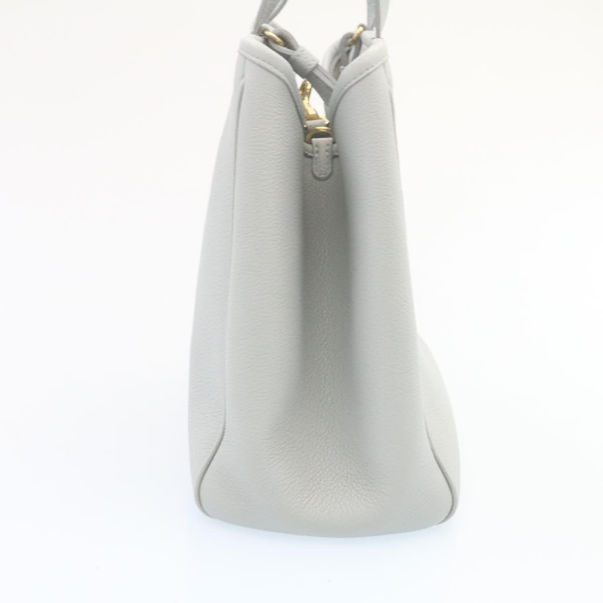 CELINE Small fold Cabas Hand Bag 2way Shoulder Bag Light Blue Auth 28800