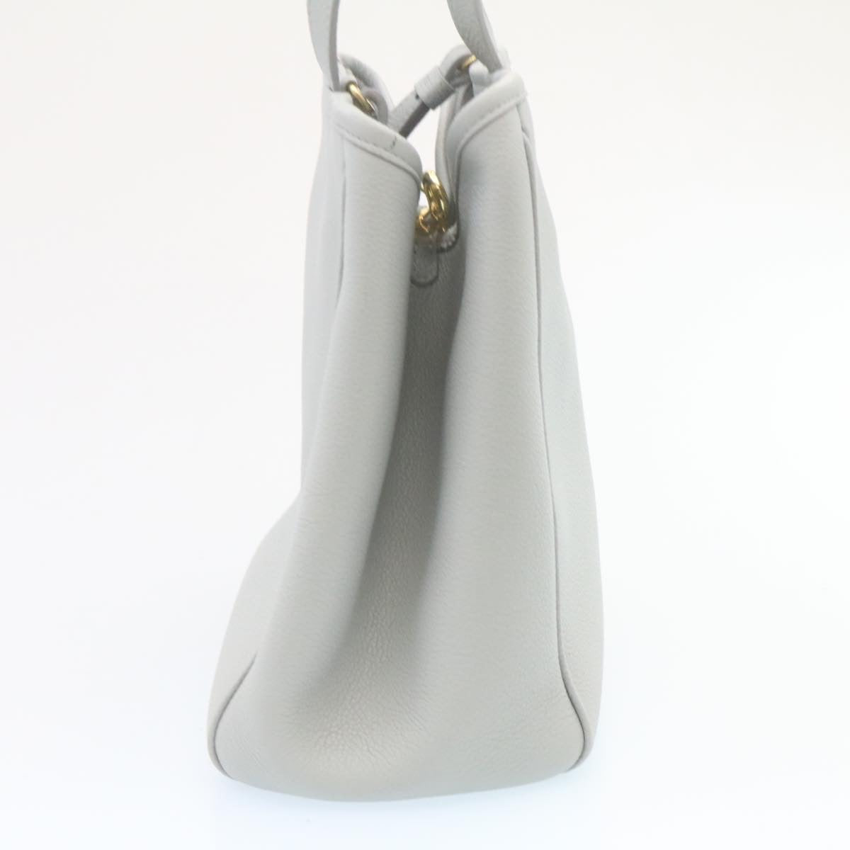 CELINE Small fold Cabas Hand Bag 2way Shoulder Bag Light Blue Auth 28800