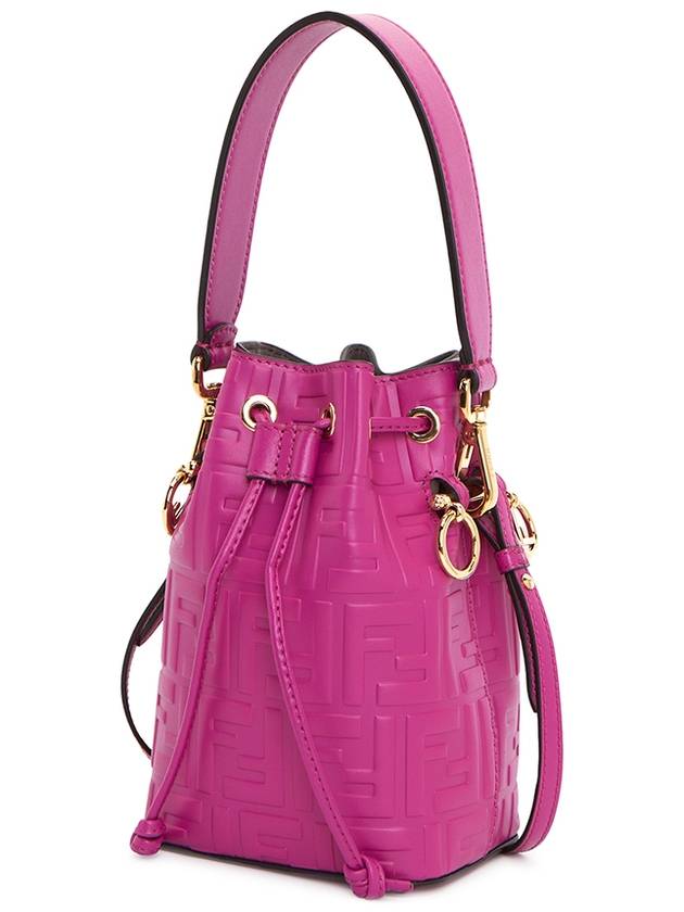 Fendi Mon Tresor Small Leather Bucket Bag Pink