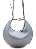 Fendi Fendigraphy Leather Small Tote Bag Blue