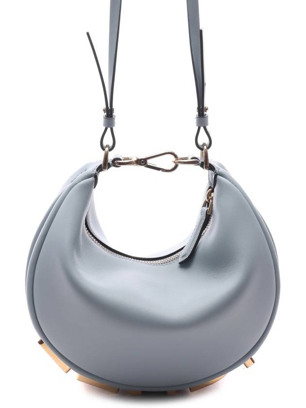 Fendi Fendigraphy Leather Small Tote Bag Blue