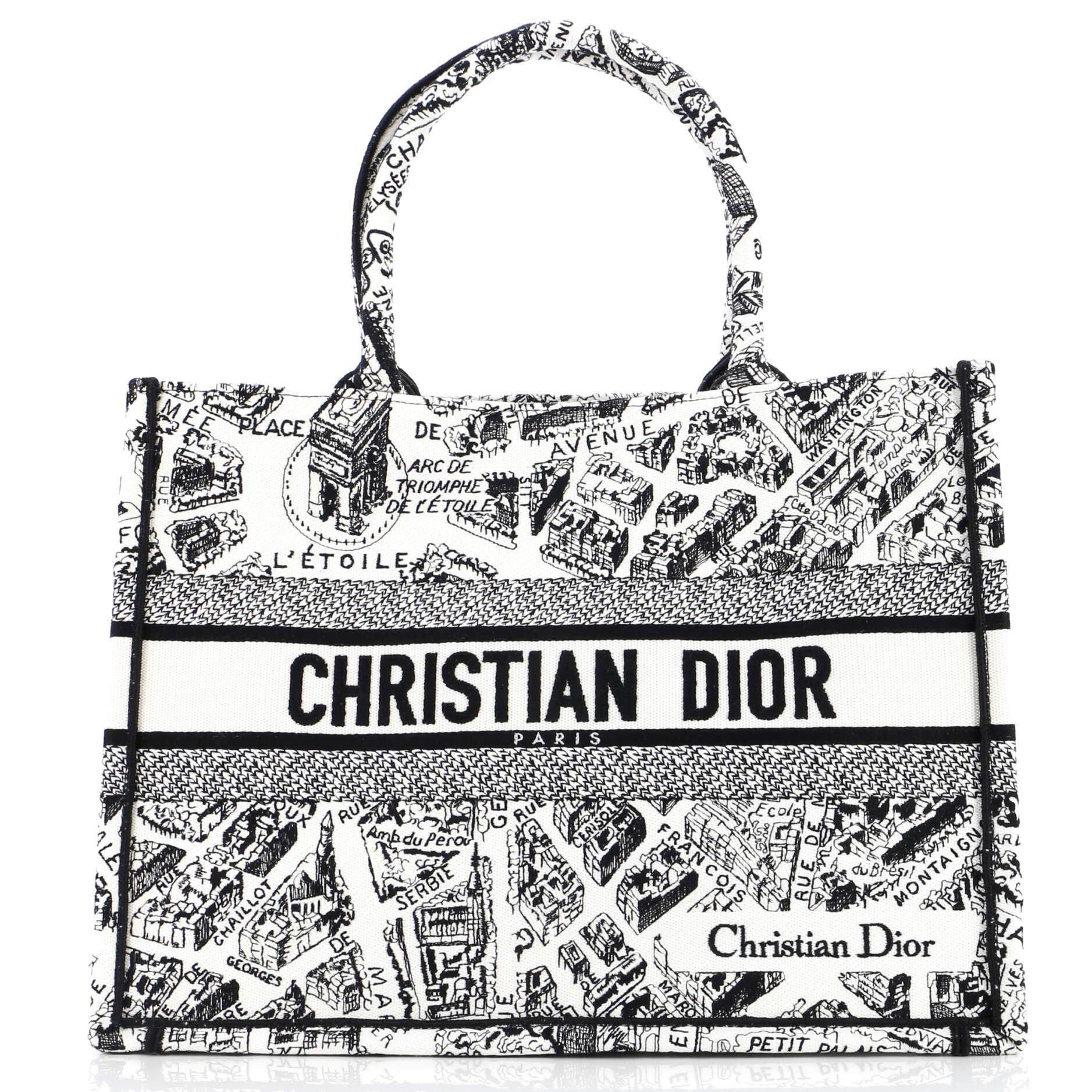 Dior Book Tote Embroidered Canvas Medium