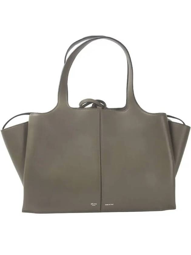 CELINE Trifold Medium Tote Bag Mosgreen