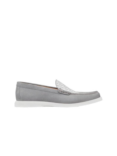 Granville Oblique Jacquard Suede Loafers Grey Dior