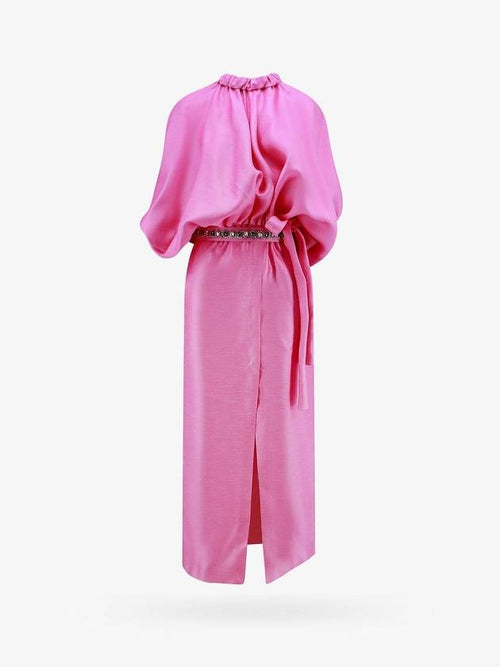 Fendi 24 ss silk dress WITH drawstring at waist FRONTAL slit FDC956AXAZF0QD1 B0650987400