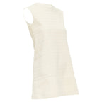 Christian Dior Kids Cotton Blend Cannage Topstitch Dress