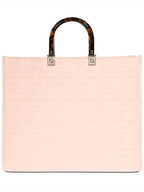 Fendi Sunshine FF Logo Medium Tote Bag Pink