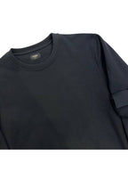 Fendi Baquette Crew Neck Cotton Sweatshirt Black