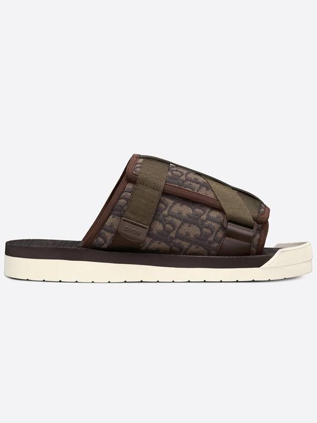 Oblique Jacquard Alpha Sandals Brown Dior
