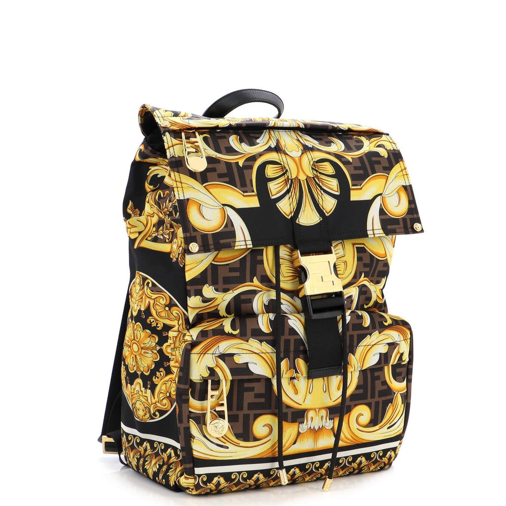 x Versace Fendace Fendiness Backpack Printed Zucca Nylon Medium