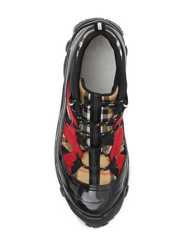 Burberry Women's Vintage Check Cotton Nylon Arthur Low Top Sneakers Black