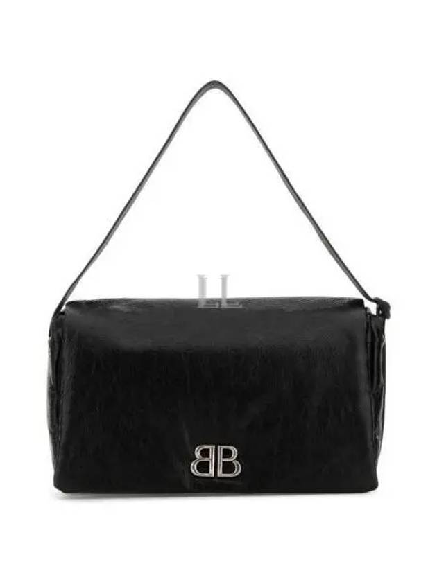 Balenciaga Monaco Flap Medium Shoulder Bag Black